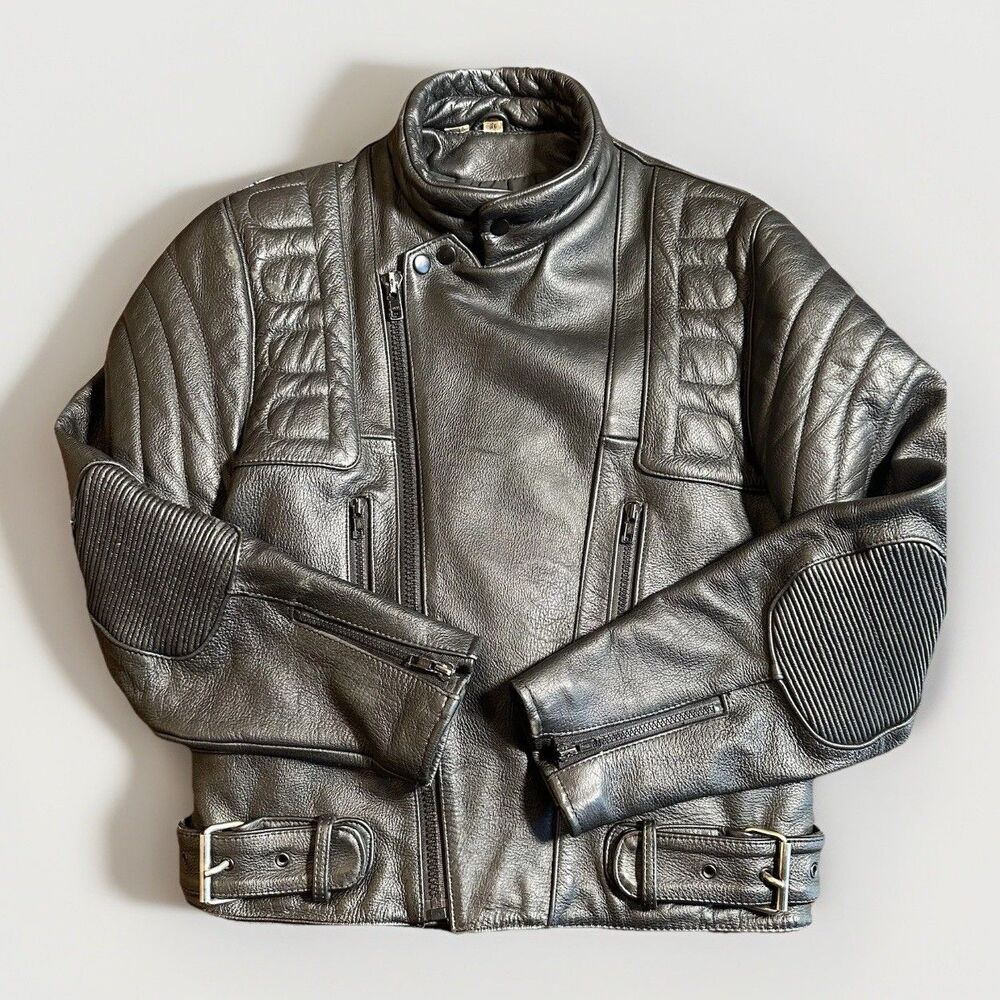 Vintage Wilson's Open Road Motorcycle Jacket Men's 36 Black Heavy duty Outdoor